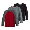 Clothing * | Kids 8-20 Sonoma Goods For Life 3-Pack Long Sleeve Tees Red Black Gray