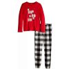 Clothing * | Girls 4-16 Jammies For Your Families Ho Ho Ho Pajama Set