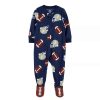 Clothing * | Toddler Boy Carter'S Football Fleece Footed Pajamas