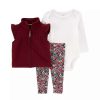 Clothing * | Baby Carter'S 3-Piece Doubleknit Vest Set