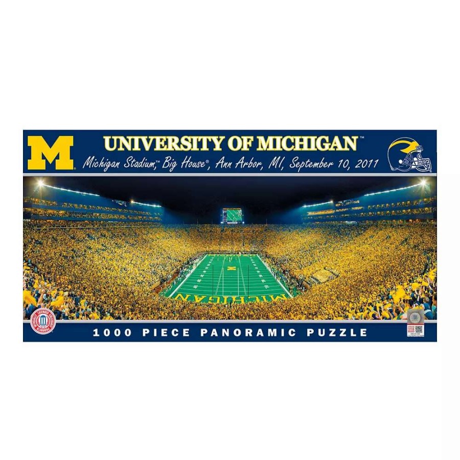 Toys * | Michigan Wolverines End Zone Panoramic 1000-Piece Puzzle