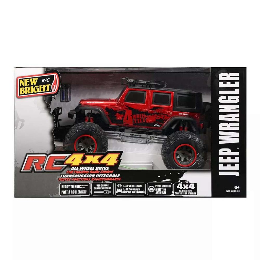 Toys * | New Bright 1:12-Scale 4X4 Jeep Wrangler Rc Vehicle