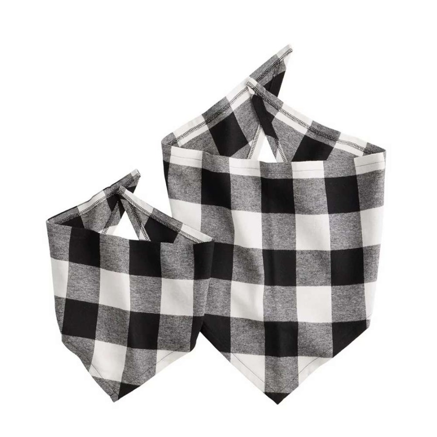 Pet Supplies * | Pet Jammies For Your Families Ho Ho Ho Buffalo Plaid Bandana