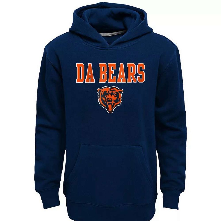 Clothing * | Kids 7-20 Chicago Bears Team Slogan Fleece Hoodie