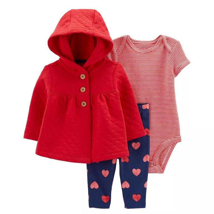 Clothing * | Baby Carter'S 3-Piece Quilted Jacket Set