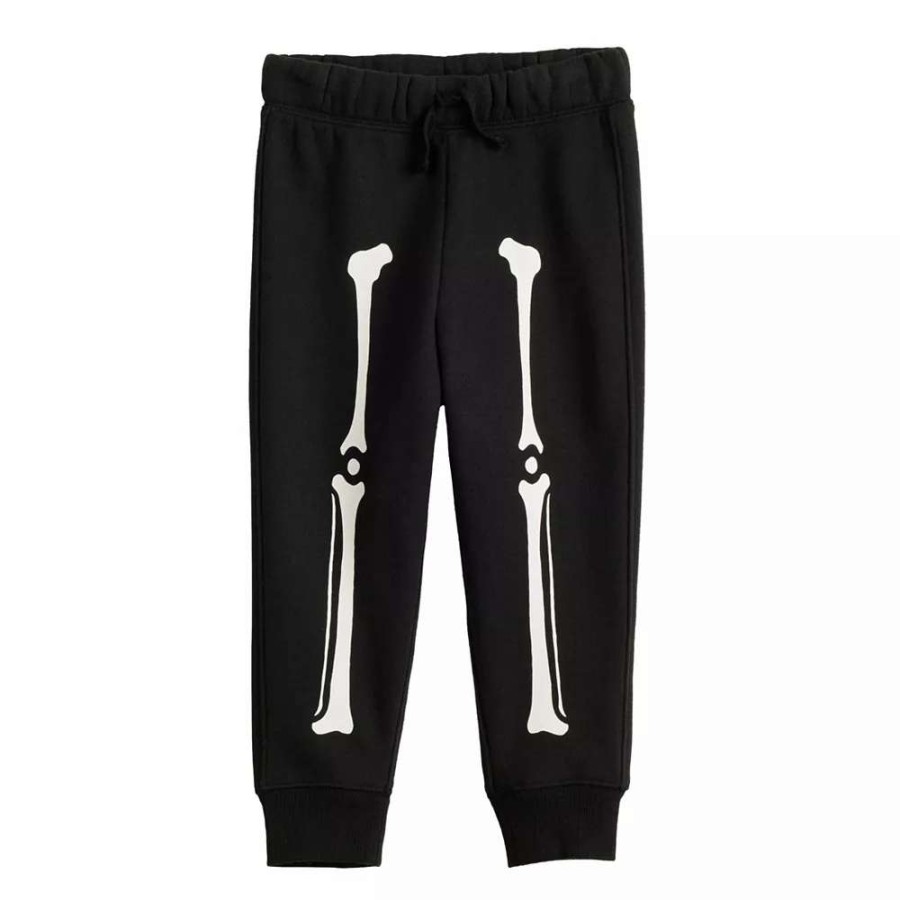 Clothing * | Toddler Jumping Beans Skeleton Fleece Jogger Pants