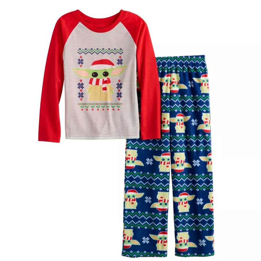 Clothing * | Girls 4-12 Jammies For Your Families Star Wars The Mandalorian Grogu Aka Baby Yoda Pajama Set