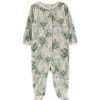 Clothing * | Baby Girl Carter'S Floral Snap Fleece Sleep & Play