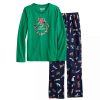 Clothing * | Girls 4-16 Jammies For Your Families Happy Howlidays Pajama Set