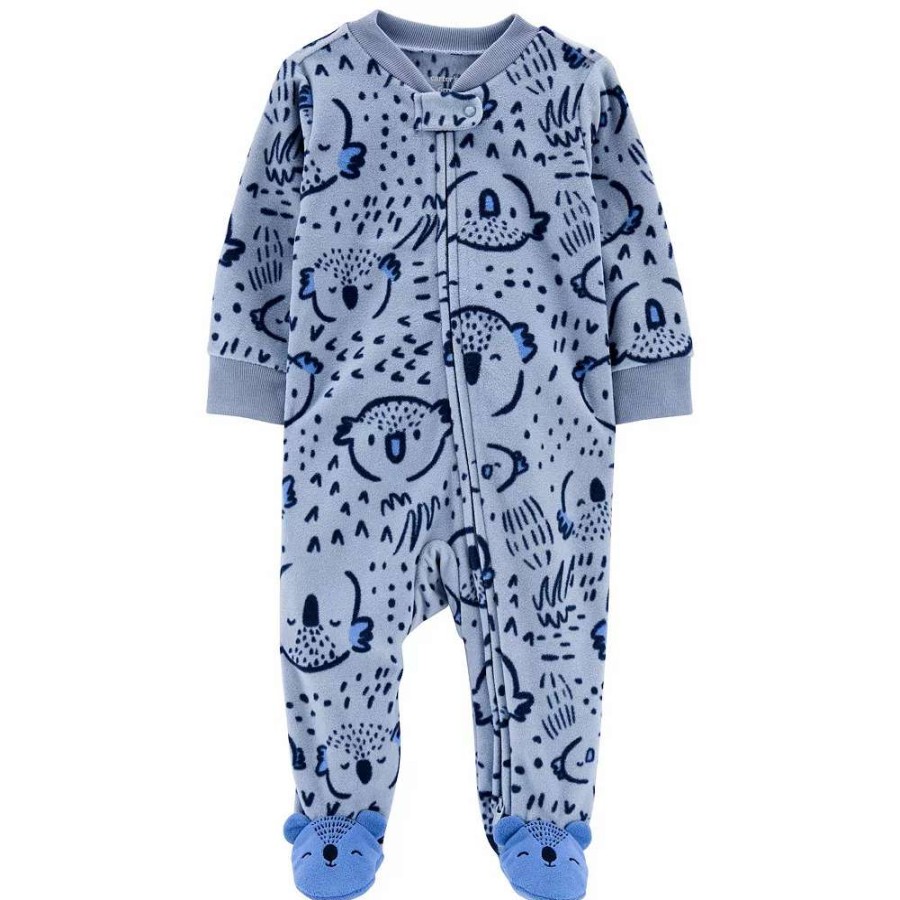 Clothing * | Baby Boy Carter'S Koala Zip Fleece Sleep & Play