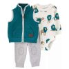 Clothing * | Baby Carter'S 3-Piece Little Quilt Vest Set